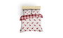L'essentiel linge de maison Geyik - Juego de funda de edredón doble Rojo clarete y Blanco